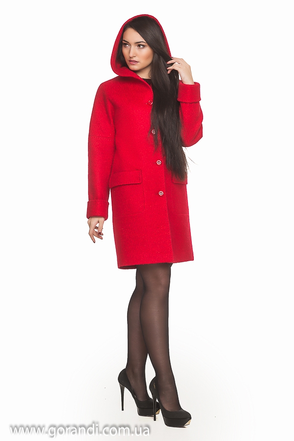Осеннее весеннее пальто женское с втачным капюшоном, прямого кроя со спущенным рукавом с отворотом. Выполнено с однобортной застежкой на пуговицах. фото Размер: 44-54 Фото