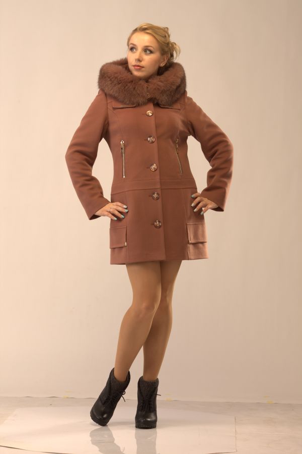 пальто женское Зима 2015 модель M-1415 фото