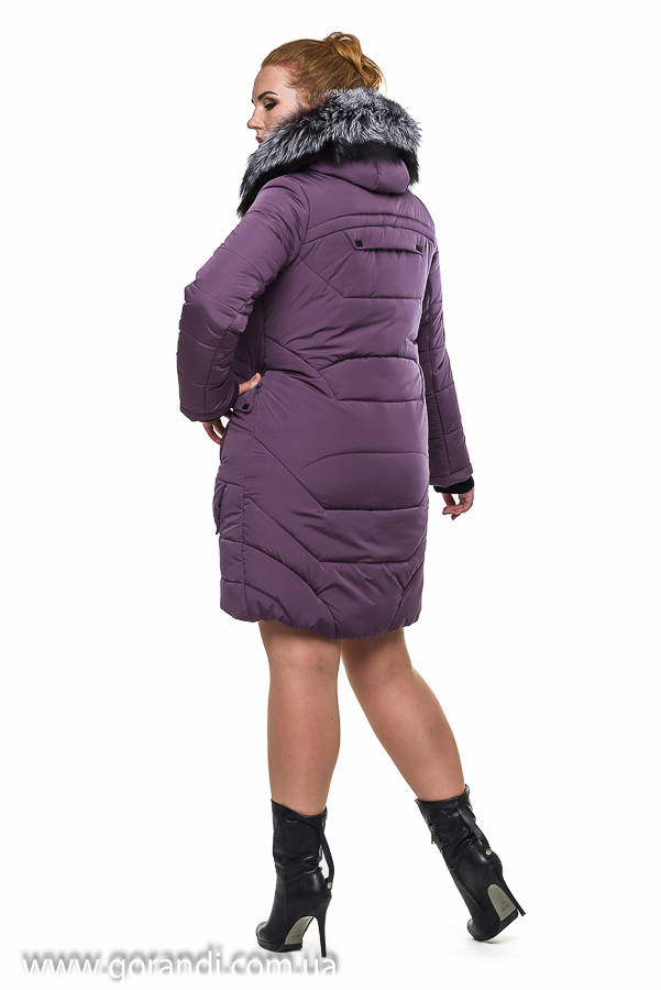 куртка женская зимняя с натуральным мехом чернобурка, енот фото